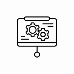 configuration presentation icon sign vector