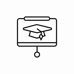 education presentation icon sign vector