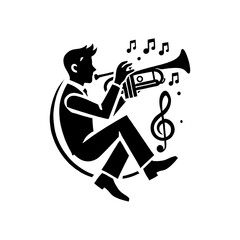 Man Playing Trumpet logo