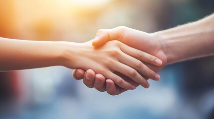 Hands Shaking in a Supportive Collaborative Moment