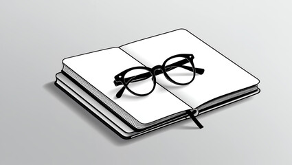 book and glasses