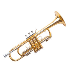 Fototapeta premium Golden Trumpet Musical Instrument Brass Band Jazz Orchestra Melody