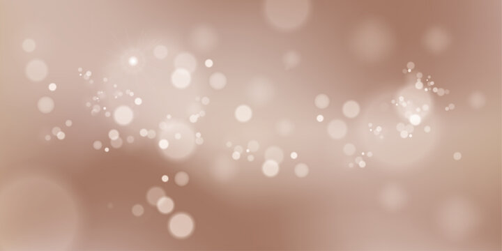 Gold dust light bokeh glowing on blurred gradient vector background. Happy hew year 2025 banner with copy space