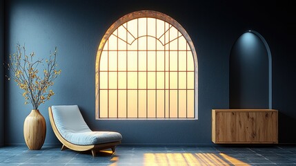 Minimalist Loft Living Room: Cozy Armchair & Elegant Wooden Accents