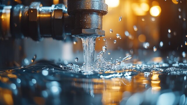 Water Sprinkler Ceiling System in Operation