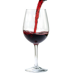 Red Wine Pouring into Crystal Glass  Elegant Drink  Alcoholic Beverage
