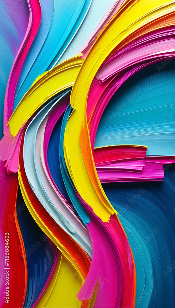 Poster vibrant swirls of color create a dynamic abstract composition