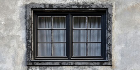Fototapeta premium Contemporary Rectangular Black Window Frame Set Decor Concept
