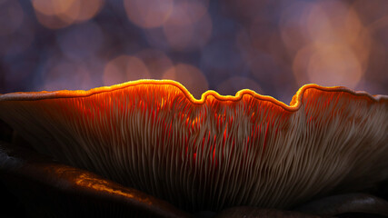 Cute mushrooms, the hidden heroes of nature. Nature background. 