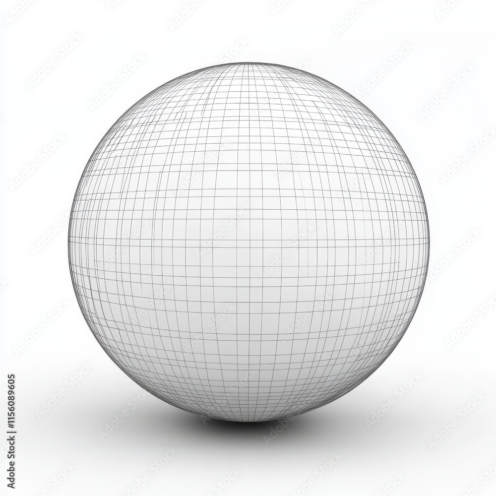 Poster a minimalist wireframe globe with a grid pattern, symbolizing global connectivity and digital techno