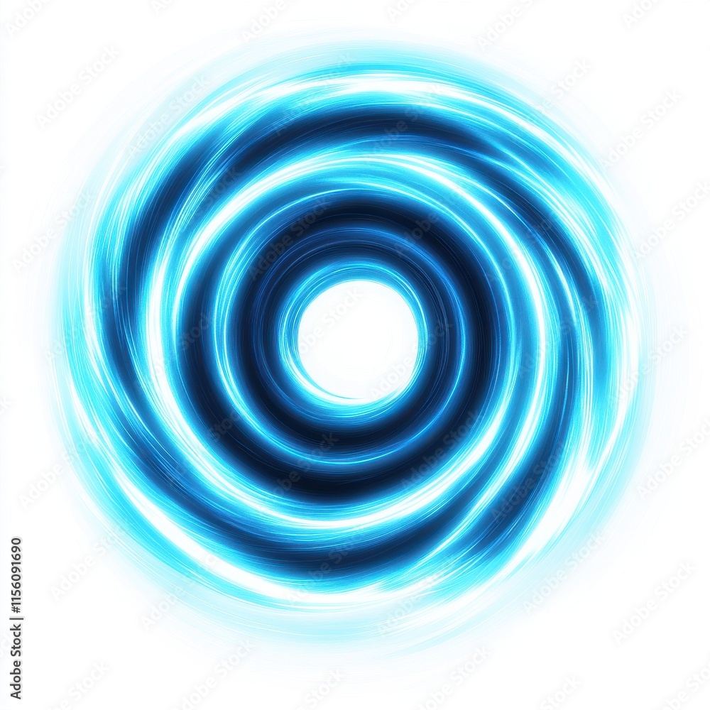 Poster a vibrant blue and cyan swirl, creating a mesmerizing vortex effect, symbolizing energy and movement
