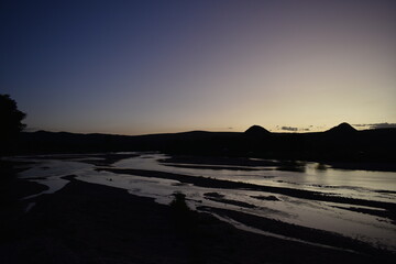 Obraz premium Atardecer en el Rio de los Sauces