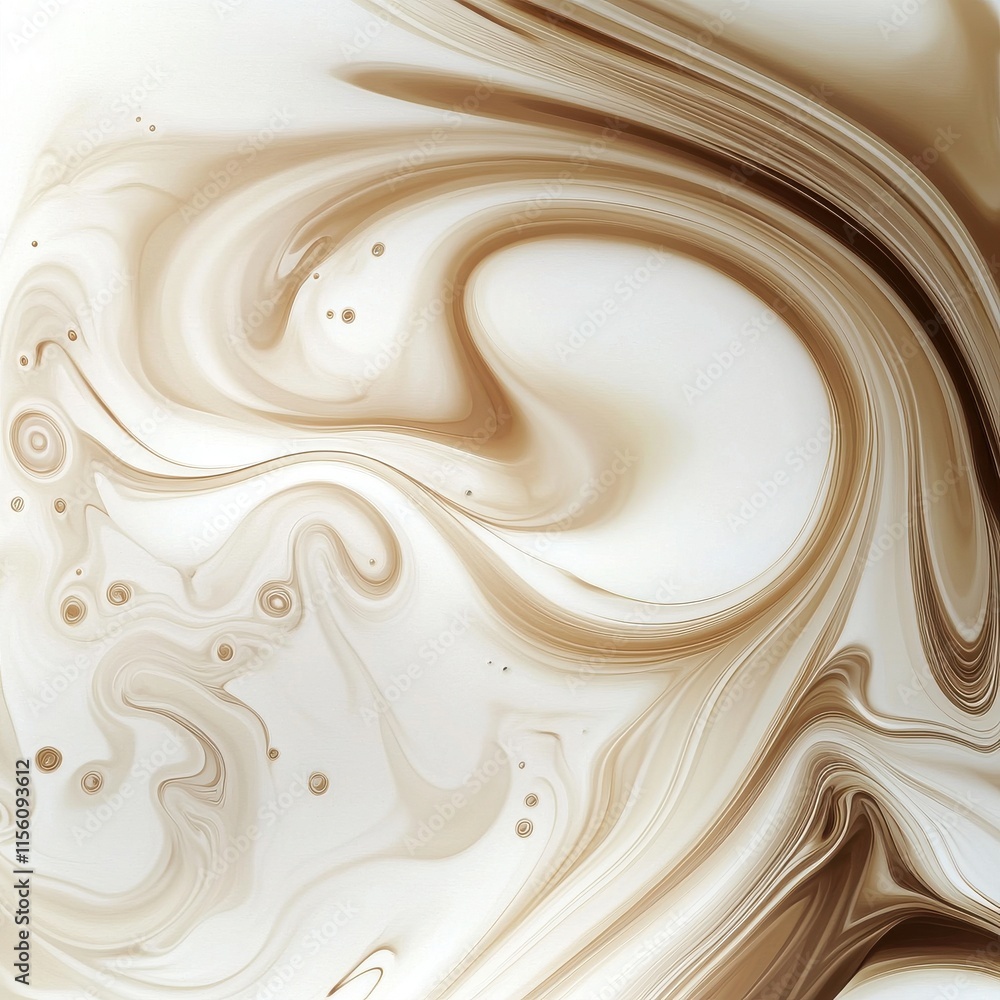 Poster abstract swirls in warm beige and cream tones create a serene and inviting atmosphere.