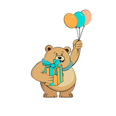 Rough funny bear, mascot