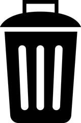 Trash bin icon. Trash dustbin sign element. Recyclable Waste flat Design isolated on transparent background. Waste sorting container. Suitable for Web Page, Mobile App. Recovery and delete symbol.