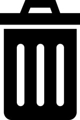 Trash bin icon. Trash dustbin sign element. Recyclable Waste flat Design isolated on transparent background. Waste sorting container. Suitable for Web Page, Mobile App. Recovery and delete symbol.