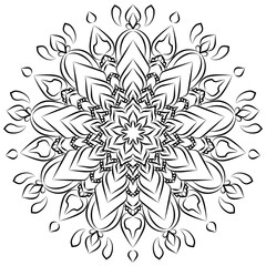 black and white abstract flower