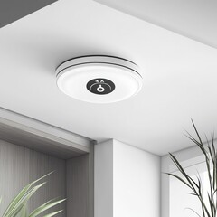 Modern white ceiling light fixture with an elegant design, perfect for contemporary interiors.
