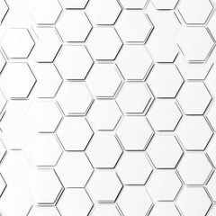 Abstract close-up of white and gray hexagonal patterns creating a modern, geometric design.