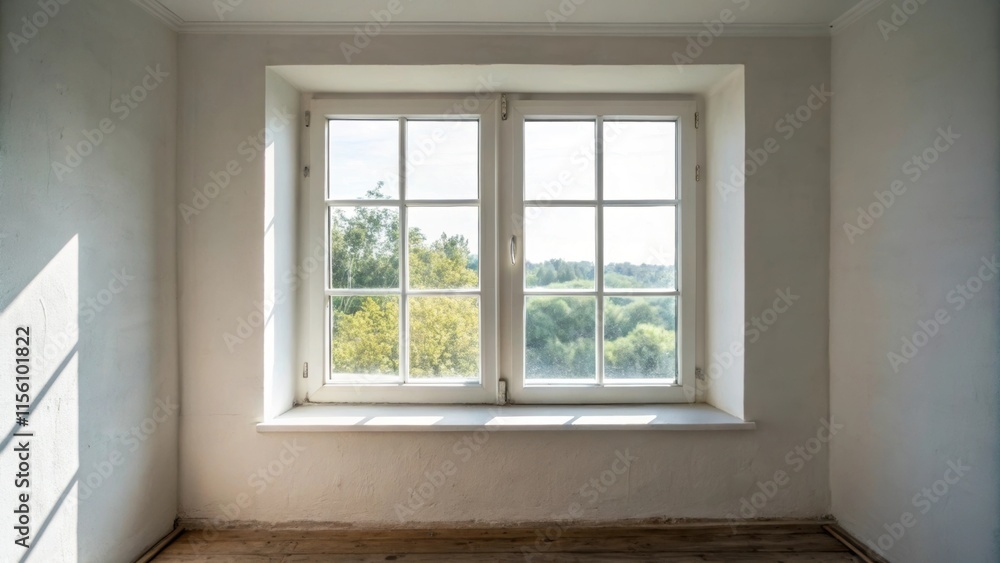 Poster the window surrounding adorned only by clear glass allowing natural light to pour in illuminating no