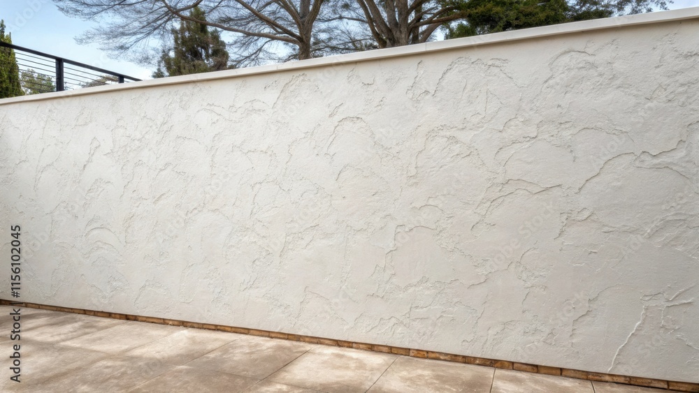Aufkleber The surface of the wall displays a pristine uninterrupted expanse of plaster with faint irregular patterns