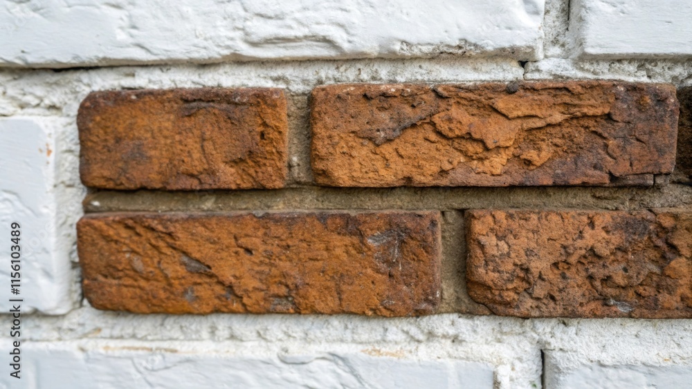 Leinwandbilder macro shot of a weathered brick that has developed a natural patina over time its surface rich with 