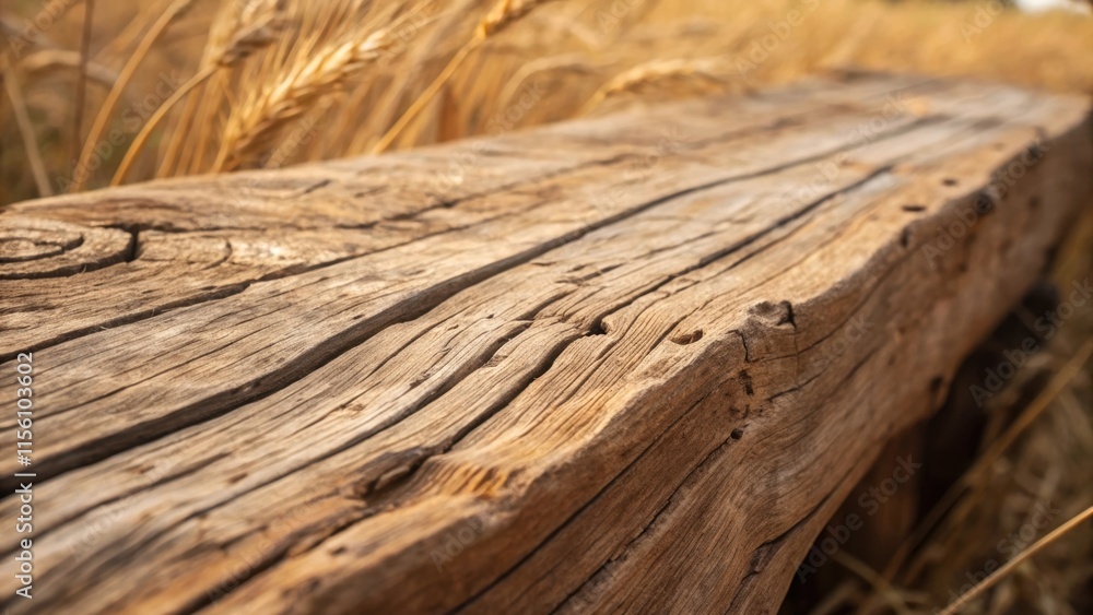 Poster grains and knots fill the frame of a rustic wood piece with a hint of curl at its edges conveying a 