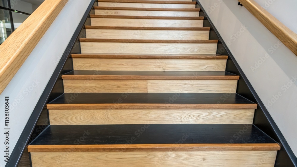 Poster Glimpses of halfsecured stair strings showing the contrast between the bold unfinished edges and smooth polished sections.