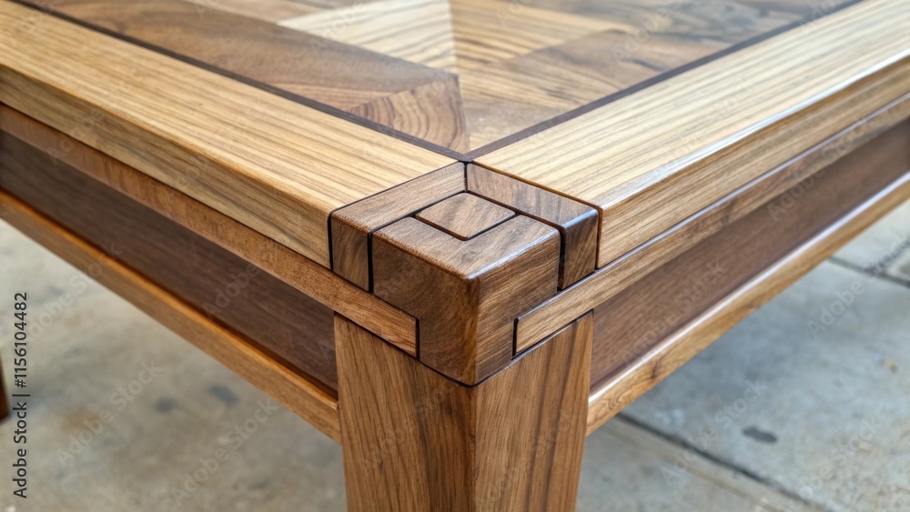 Poster captured details of the corner joints reveal the precise s and joints where skillful craftsmanship m