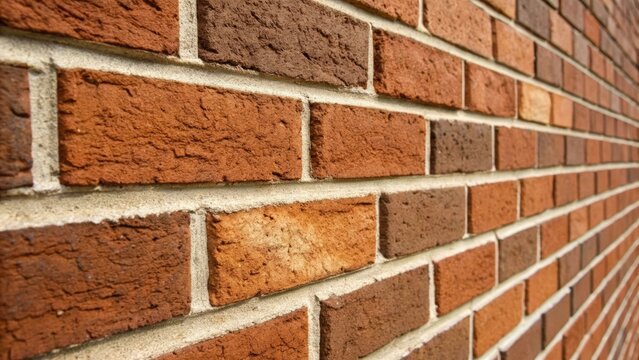 A tight shot capturing the horizontal layers of brick where the intricate textures of the individual bricks contrast sharply with the smooth almost luminous quality of the fresh
