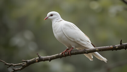 Fototapeta premium white dove on a branch