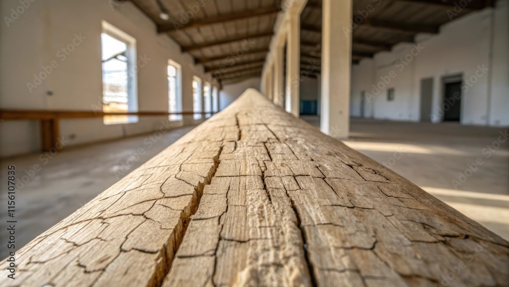 Aufkleber A macro shot capturing the intricate details of a beams surface where age lines and natural imperfections create a visually captivating pattern against the stark backdrop of the