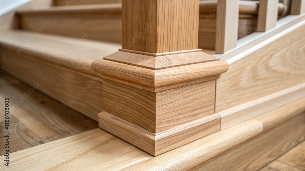 Poster a highly detailed closeup of a step joint illustrating the precision in the construction where two p