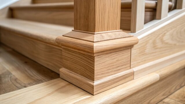 A highly detailed closeup of a step joint illustrating the precision in the construction where two pieces of wood meet seamlessly emphasizing quality workmanship.