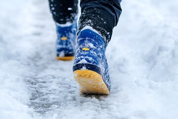 A cross-country skiing banner depicting the sport on a snowy track, set against a serene sunset.