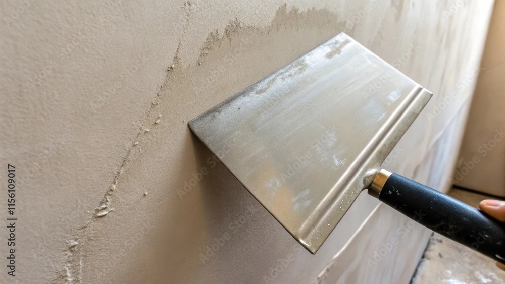 Aufkleber a detailed image capturing the texture of a freshly smoothed patch on a wall with a subtle sheen. a 