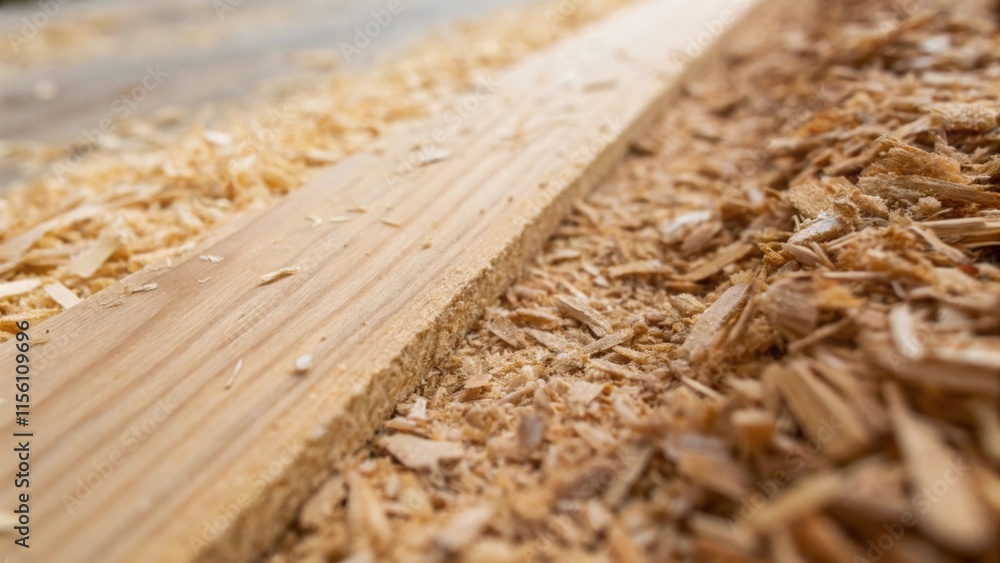 Poster a closeup shot capturing the moment where the shavings meet the surface revealing the silky softness