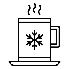 Illustration of Hot Drink Line Icon Design