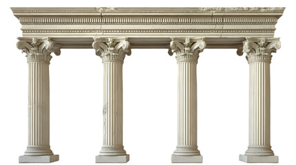 Obraz premium Classic Greek Columns Architectural Archway Corinthian Style Stone Pillars Ancient Des