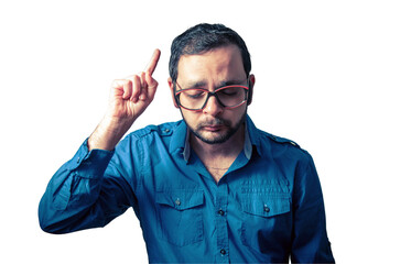 Funny geek man portrait