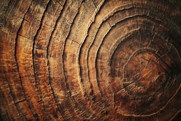Naklejka premium Detailed Cross Section Of A Weathered Tree Trunk