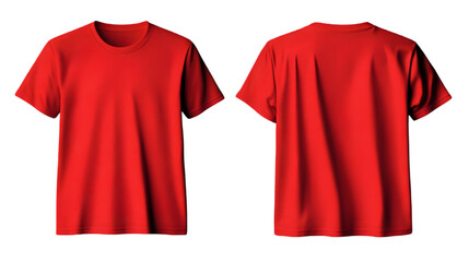 Red T Shirt Mockup  Front and Back Views  Apparel Template  Clothing Design  Fashion  Styl