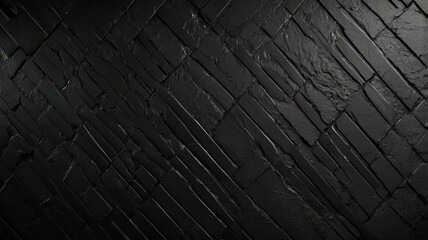 Sleek and tidy black wall surface. Textured background photo. With intricate details for banner, poster and website background.