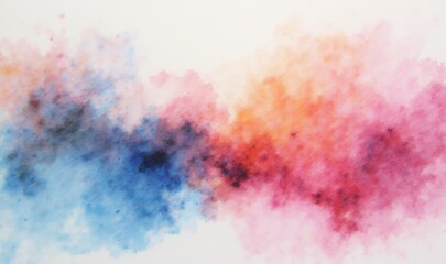 Obraz premium Vibrant watercolor splash blending hues of blue, pink, and orange, perfect for creative projects, backgrounds, or artistic designs.