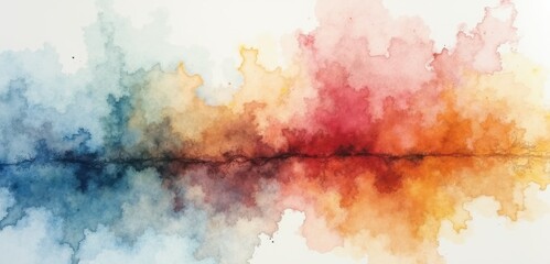 Obraz premium Vibrant watercolor abstract backdrop showcasing a blend of colors. Ideal for creative projects, branding, and digital content.