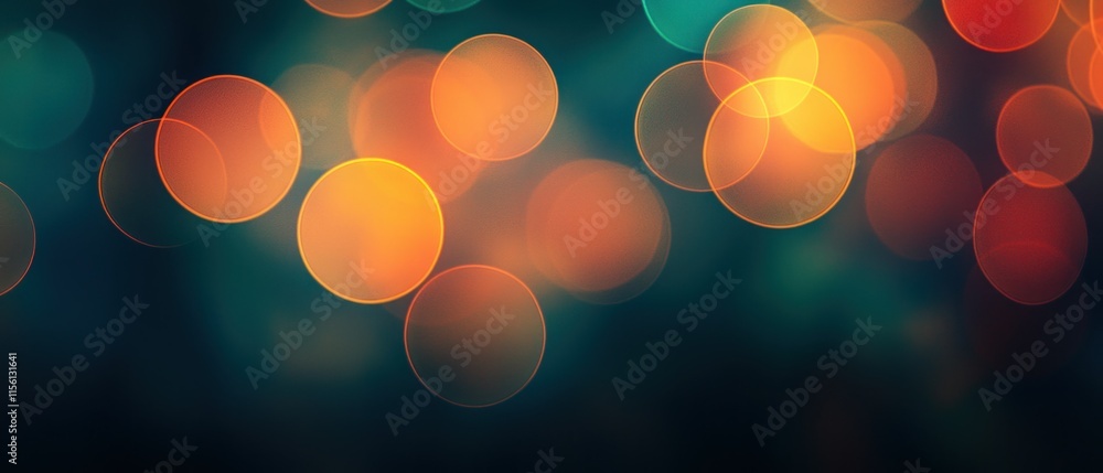 Aufkleber abstract bokeh background with warm and cool tones.