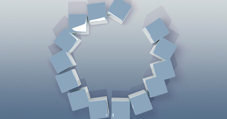 Cube Background 3D Cartoon Render