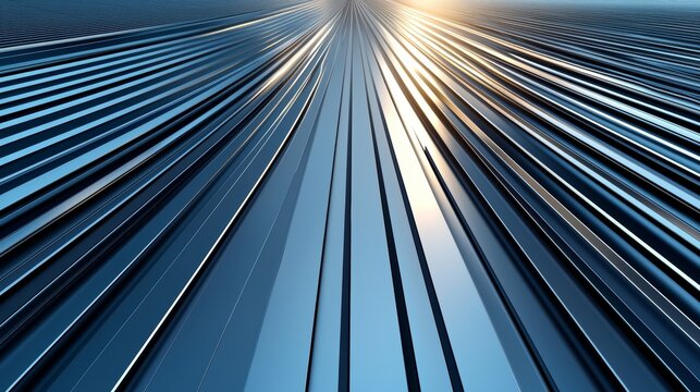 High-tech warehouse building close-up, seamless modern design, metallic exterior with automated system details, logistics revolution