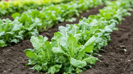 Fresh Vegetables in Field Under Bright Morning Light