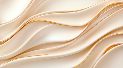 Modern wave design, abstract linear art, white canvas effect